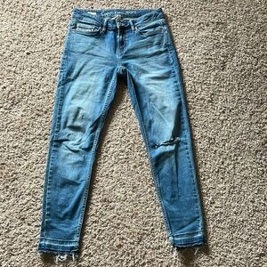 Calvin Klein Distressed high-rise Ankle Skinny Jean